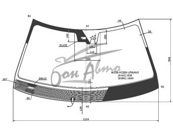 Стекло лобовое MERCEDES CL-CLASS 2006-2014 (W216-LHD-2d) обогрев щеток, место под 1 камеру, место под датчик дождя, 
Бренд: BENSON