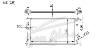 Радиатор FORD I-MAX 2005-2010 (CR) (MZ) 
Бренд: TONGSHI PL16AT