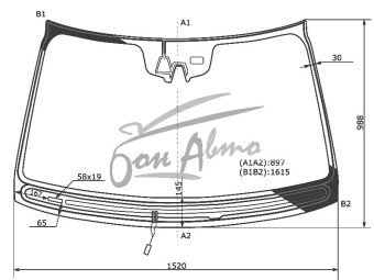 Стекло лобовое MERCEDES S-CLASS 2005-2013 (W221-LHD) обогрев щеток, место под 2 камеры, место под датчик дождя, 
Бренд: BSG
