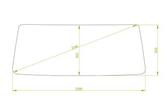 Стекло лобовое IVECO STRALIS 2002- (2350*823) 
Бренд: КМК