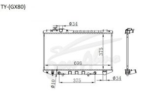 Радиатор TOYOTA CHASER 1988-1992 (GX80) (1G,1JZ,7M) 
Бренд: TONGSHI PL16AT