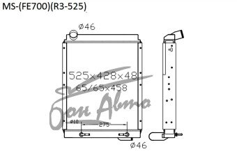 Радиатор MITSUBISHI CANTER 2002- (FE700)(R3-525) (4M,4D) 
Бренд: TONGSHI PL36MT