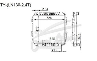 Радиатор TOYOTA HILUX SURF 1989-1995 (LN130) (2LT) 
Бренд: TONGSHI AL36AT