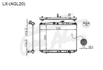 Радиатор LEXUS RX 2015- (AGL20) (8ARFTS) 
Бренд: TONGSHI PL16MT