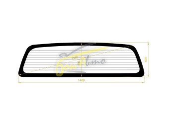 Стекло заднее с обогревом NISSAN NAVARA 2004-2015 (R51) 
Бренд: BENSON Тонированное