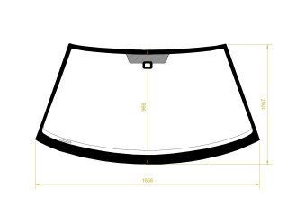 Стекло лобовое VOLKSWAGEN CARAVELLE 2003-2015 (7HM-2010-дд квадратный) место под датчик дождя (второй вид) 
Бренд: КМК с синей полосой