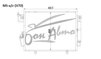 Радиатор кондиционера MITSUBISHI PAJERO 1999-2006 (V70) 
Бренд: TONGSHI AL16