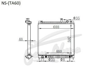 Радиатор INFINITI QX56 2004-2010 (JA60) (VK56) 
Бренд: TONGSHI AL36AT