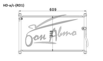 Радиатор кондиционера HONDA CR-V 1995-2001 (RD1) 
Бренд: TONGSHI AL16