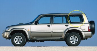 Стекло боковое NISSAN PATROL 1997-2007 (Y61) 5d SW/LH/X 
Бренд: BSG