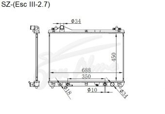 Радиатор SUZUKI ESCUDO 2005-2017 (TD94) (H27) 
Бренд: TONGSHI PL26AT