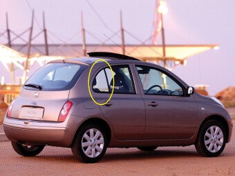 Стекло боковое NISSAN MICRA 2002-2010 K12 RQ/RH 
Бренд: BSG