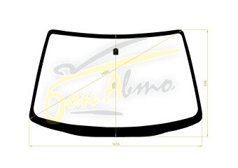 Стекло лобовое MAZDA 323 1994-1998 (BH-3d/4d) 
Бренд: BENSON с синей полосой