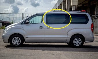 Стекло боковое HYUNDAI STAREX 2007- (TQ) RD/LH/X фурнитура, 
Бренд: BENSON