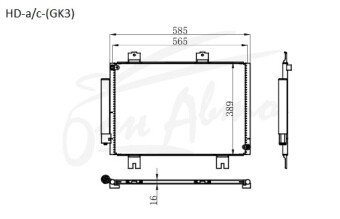 Радиатор кондиционера HONDA FIT 2013-2019 (GK3-5) 
Бренд: TONGSHI AL16