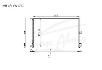 Радиатор кондиционера MERCEDES A-CLASS 2012-2018 (W176) 
Бренд: TONGSHI AL12