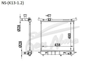 Радиатор NISSAN MICRA 2010-2017 (K13) (HR12) 
Бренд: TONGSHI PL16AT