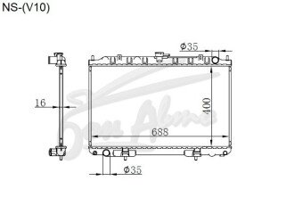 Радиатор NISSAN AVENIR 1998-2006 (W11) (SR,CD) 
Бренд: TONGSHI PL16MT