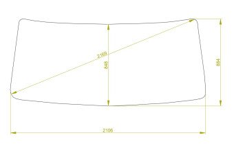 Стекло лобовое HINO RANGER 2001-2017 (Y077-wide) 2106*884*2169 
Бренд: ZDG с серой полосой