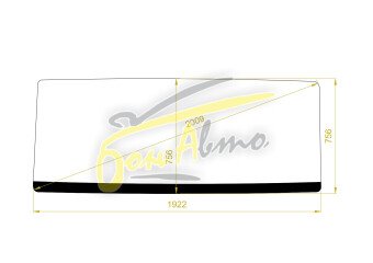 Стекло лобовое SINOTRUCK HANIA 2008- () 1922*756*2009
Бренд: BSG с серой полосой