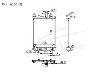 Радиатор DAIHATSU MOVE CONTE 2008-2017 (L575,L585) (KF-DET) 
Бренд: TONGSHI PL16AT