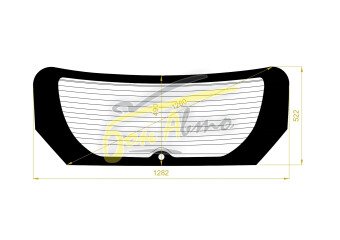 Стекло заднее с обогревом NISSAN MURANO 2014- (TZ52) 1 отверстие 
Бренд: BENSON Тонированное