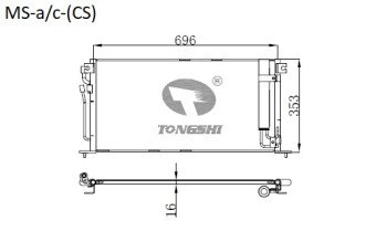 Радиатор кондиционера MITSUBISHI LANCER 2003-2010 (CS) 
Бренд: TONGSHI AL16