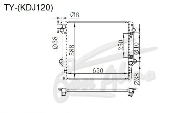 Радиатор TOYOTA LAND CRUISER PRADO 2002-2009 (KDJ120) (1KZ,1KD) 
Бренд: TONGSHI AL36AT