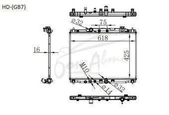 Радиатор HONDA FREED + 2016- (GB7) (LEB) 
Бренд: TONGSHI PL16MT