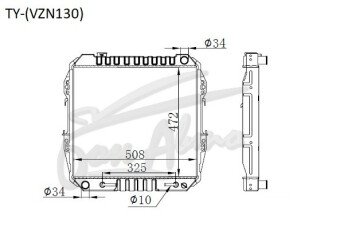 Радиатор TOYOTA HILUX SURF 1989-1995 (VZN130) (3VZ) 
Бренд: TONGSHI PL36AT