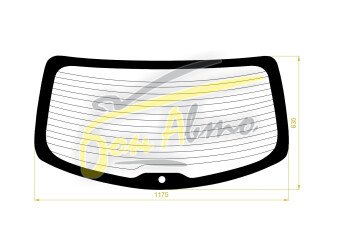 Стекло заднее с обогревом MAZDA 3 2003-2008 (BK-5d h/b) 1 отверстие 
Бренд: BSG