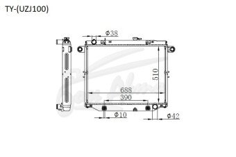 Радиатор TOYOTA LAND CRUISER 1997-2007 (UZJ100) (2UZ) 
Бренд: TONGSHI AL48AT