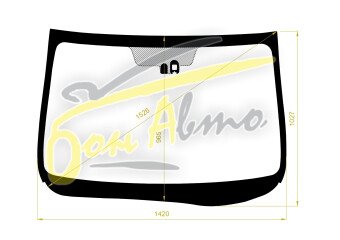 Стекло лобовое MAZDA 6 2007-2012 (GH-LHD-USA) место под датчик дождя 
Бренд: BENSON с синей полосой