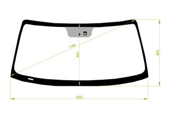 Стекло лобовое FORD F-SERIES 2009-2014 (F150-2D-1802*960*) место под датчик дождя 
Бренд: BENSON