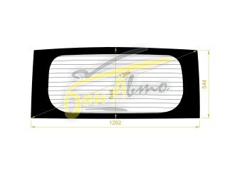 Стекло заднее с обогревом SUBARU CHIFFON 2016-2019 (LA600) 
Бренд: BENSON Тонированное