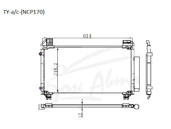 Радиатор кондиционера TOYOTA VIOS 2013- (NCP150) 
Бренд: TONGSHI AL12