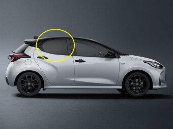 Стекло боковое TOYOTA YARIS 2019- KSP210 RD/RH фурнитура, 
Бренд: BENSON Тонированное