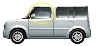 Стекло боковое NISSAN CUBE 2002-2008 (Z11) FD/LH 
Бренд: BSG