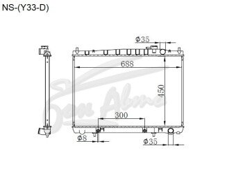 Радиатор NISSAN CEDRIC 1995-1999 (Y33) (VG,RB,RD) 
Бренд: TONGSHI PL16AT