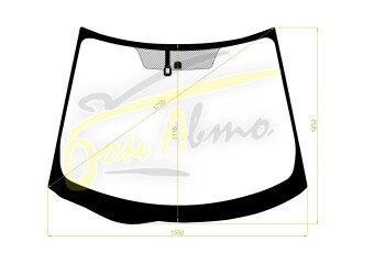 Стекло лобовое TOYOTA PREVIA 2006- (ACR50-RHD) место под датчик дождя 
Бренд: BENSON с зеленой полосой