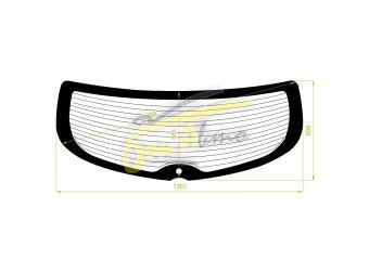 Стекло заднее с обогревом NISSAN MURANO 2002-2008 (TZ50) 1 отверстие 
Бренд: BENSON Тонированное