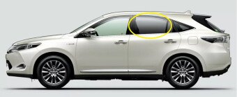 Стекло боковое TOYOTA HARRIER 2013-2020 XU60 RD/LH фурнитура, 
Бренд: BENSON Тонированное