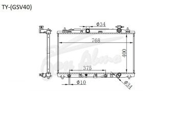 Радиатор LEXUS ES 2006-2012 (GSV40) (2GR) 
Бренд: TONGSHI PL16AT