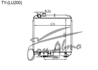 Радиатор TOYOTA TOYOACE 2000- (LU200) (5L,1-2KD) 
Бренд: TONGSHI PL48AT