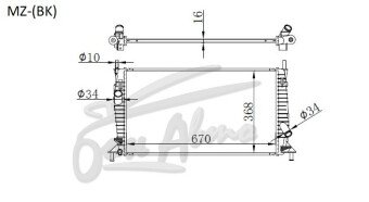Радиатор VOLVO S40 2004-2012 (MS43) (gas 1.6,2.0,2.5) 
Бренд: TONGSHI PL16AT