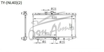 Радиатор TOYOTA STARLET 1989-1995 (EP80) (4E,1N) 
Бренд: TONGSHI PL26AT