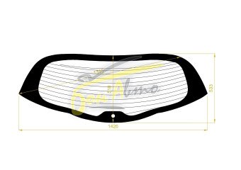 Стекло заднее с обогревом INFINITI FX 2003-2008 (S50) 1 отверстие 
Бренд: BENSON