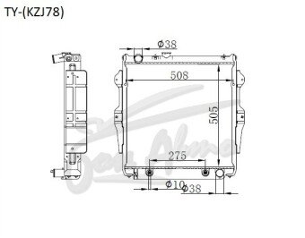 Радиатор TOYOTA LAND CRUISER PRADO 1990-1996 (KZJ78) (1KZ) 
Бренд: TONGSHI AL48AT