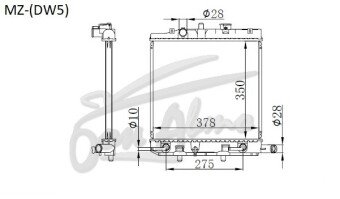 Радиатор FORD FESTIVA 1996-2002 (DW5) (B5) 
Бренд: TONGSHI PL26AT