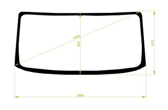 Стекло лобовое HINO 300 2013- (WU700-1864*875*) 
Бренд: BENSON с синей полосой